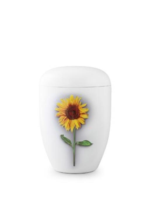 Eco urn wit zonnebloem - bio
