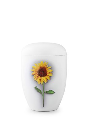  Eco urn wit zonnebloem - bio