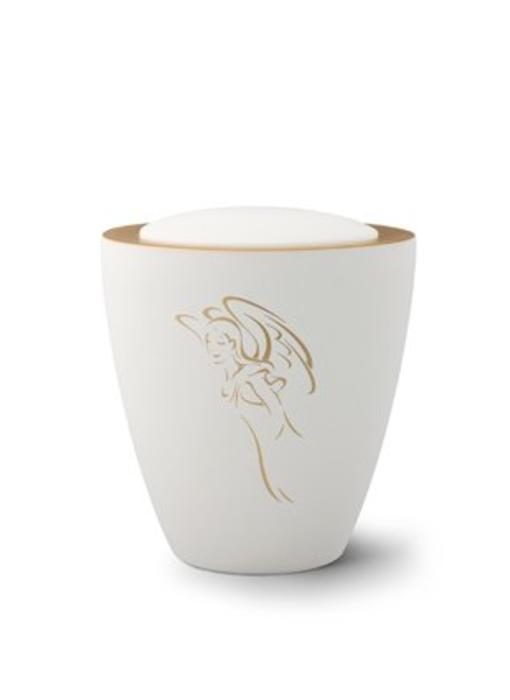 White angel engel urn - keramiek