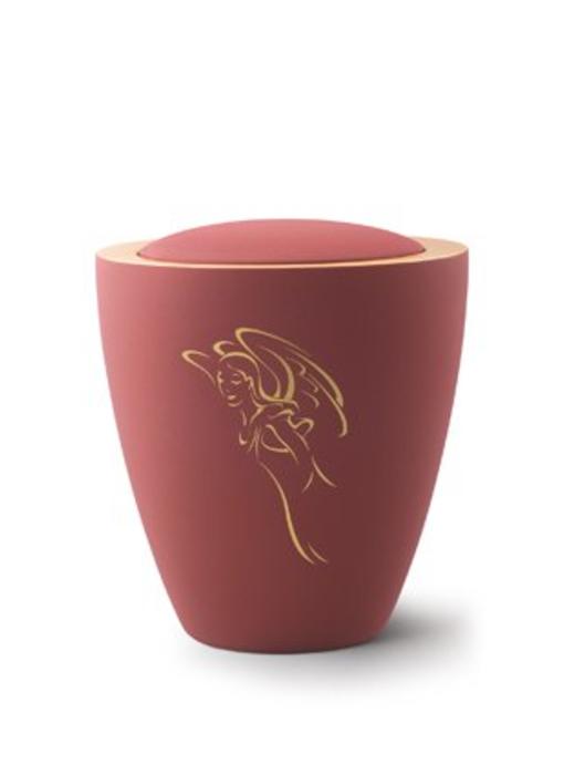 Red angel engel urn - keramiek