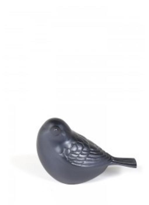Mini urn vogel blauw - brons
