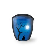 Honden urn hond onder boom bij maanlicht blauw - aluminium