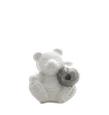 Kinder urn beer wit mini - keramiek
