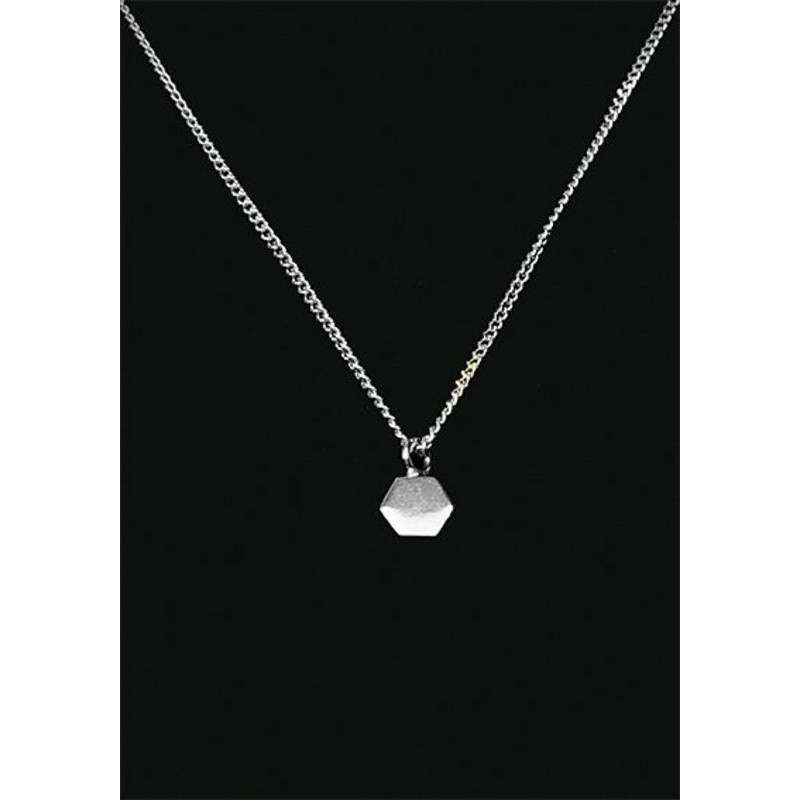 Ascollier zeshoek incl. ketting 50 cm - zilver