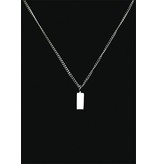 Ascollier staafje incl. ketting 50 cm - zilver