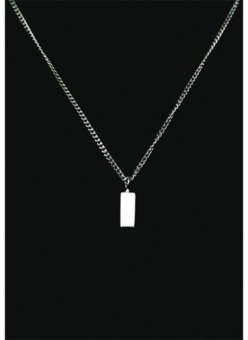 Ascollier staafje incl. ketting 50 cm - zilver