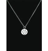 Ascollier poot incl. ketting 50 cm - zilver