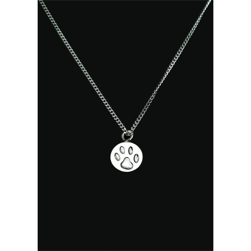 Ascollier poot incl. ketting 50 cm - zilver