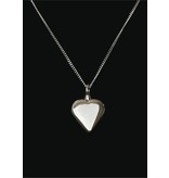 Ascollier hart incl. ketting 50 cm - zilver