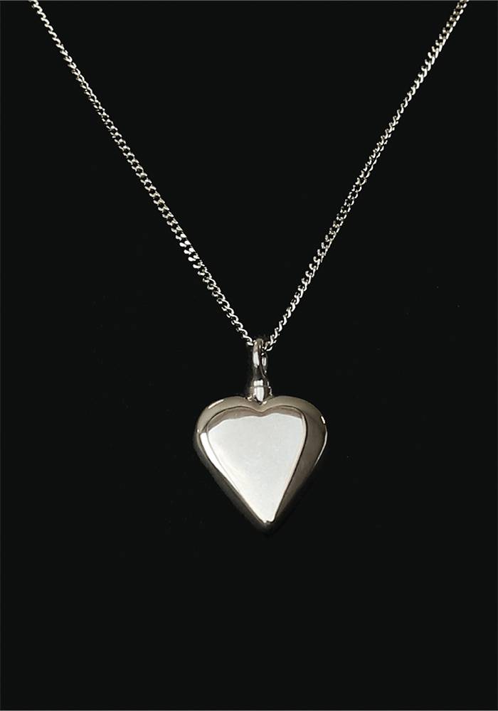  Ascollier hart incl. ketting 50 cm - zilver