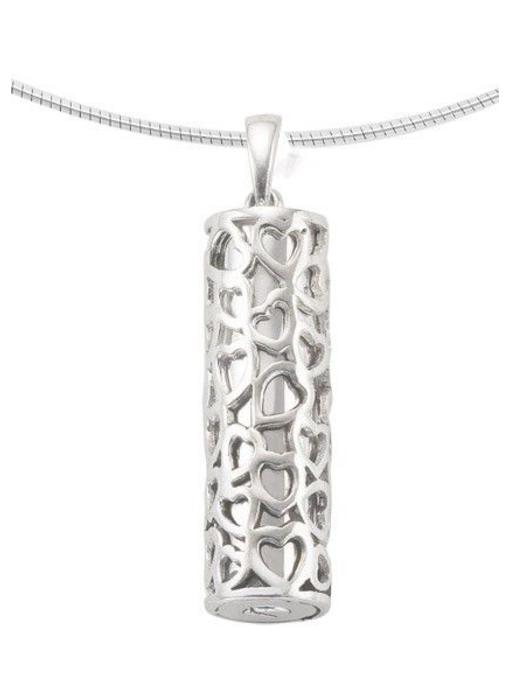 Ashanger asbus met hartjes - zilver