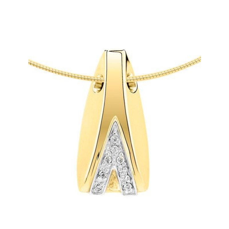 Ashanger fantasie modern - goud met diamant