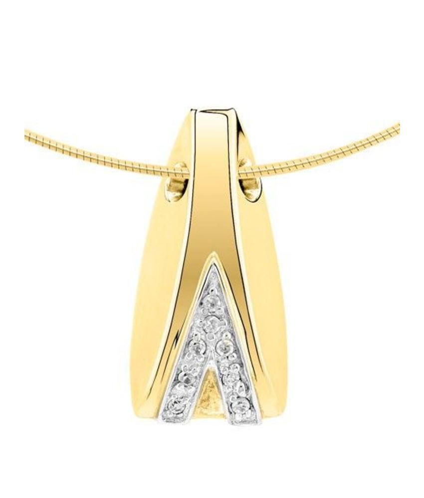 Ashanger fantasie modern - goud met diamant