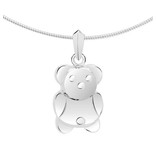 Ashanger teddybeer - zilver