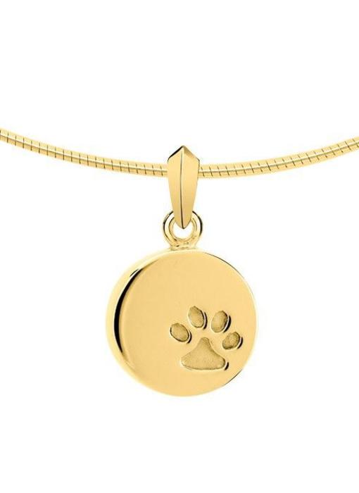 Ashanger disk met pootafdruk - goud