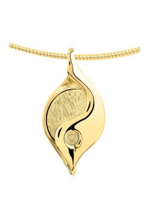 Vingerafdruk hanger elegant - goud