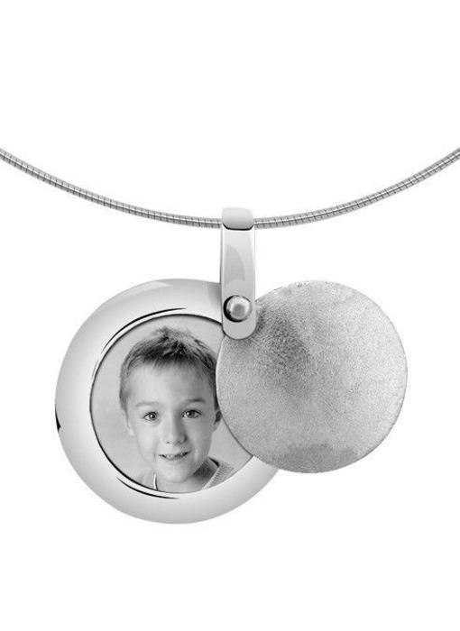 Asmedaillon rond - zilver