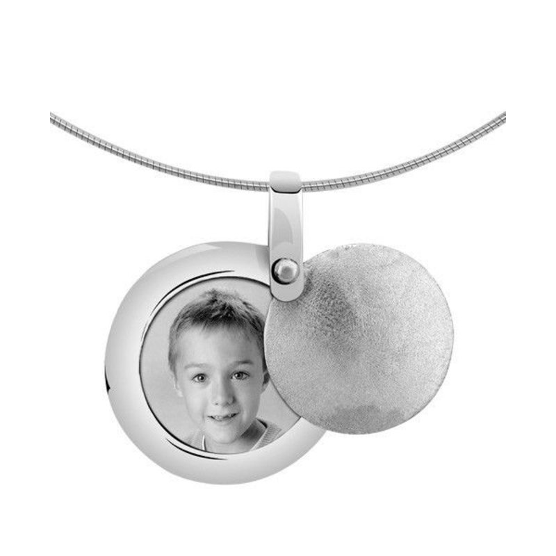 Asmedaillon rond - zilver