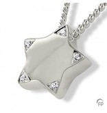 Ashanger puntige ster - 925 Sterling zilver met zirkonia