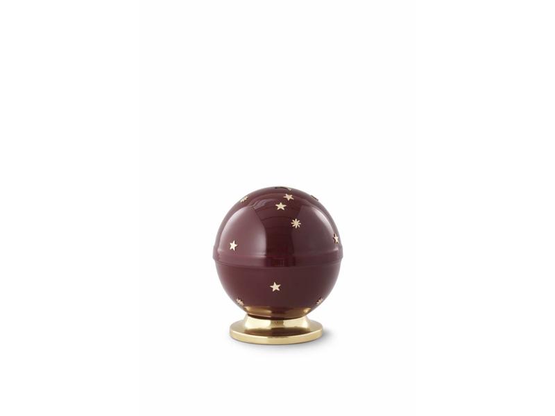 Kinder mini urn sterrenhemel bordeaux - messing