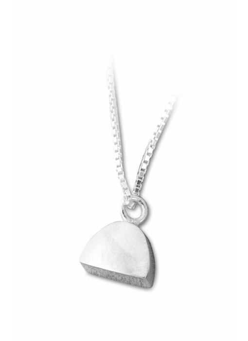 Ashanger halve cirkel klein - sterling zilver