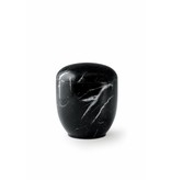 Medium urn zwart - marmer