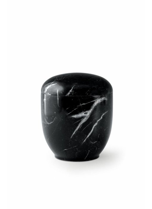 Medium urn zwart - marmer