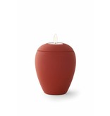 Mini urn sienna robijn met lichtje - keramiek Mini urn sienna robijn met lichtje - keramiek