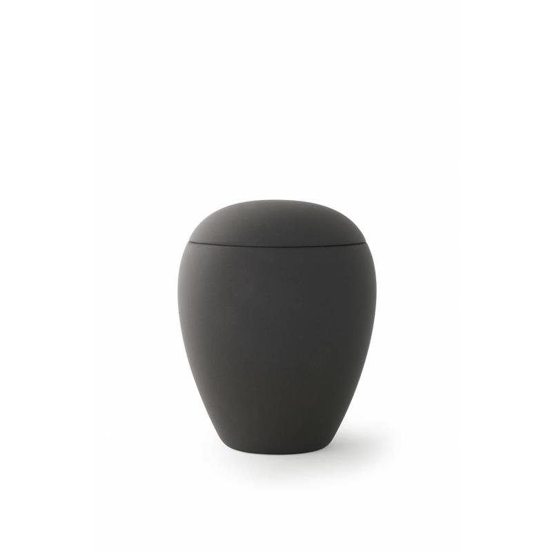 Mini urn sienna zwart - keramiek