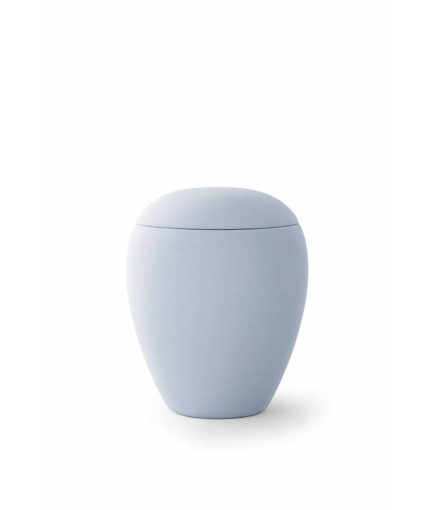 Mini urn sienna licht blauw - keramiek
