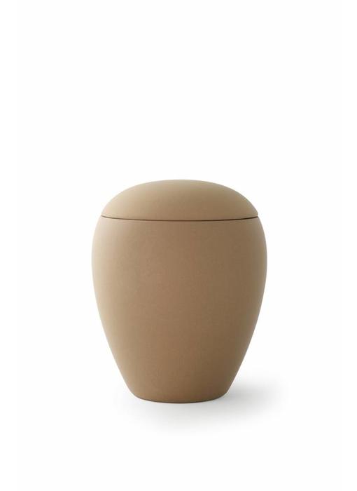Mini urn sienna zandkleur - keramiek