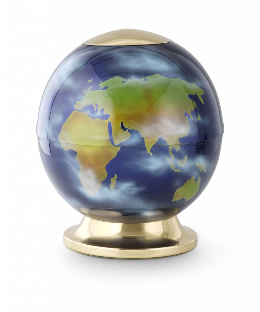  Wereldbol urn - staal