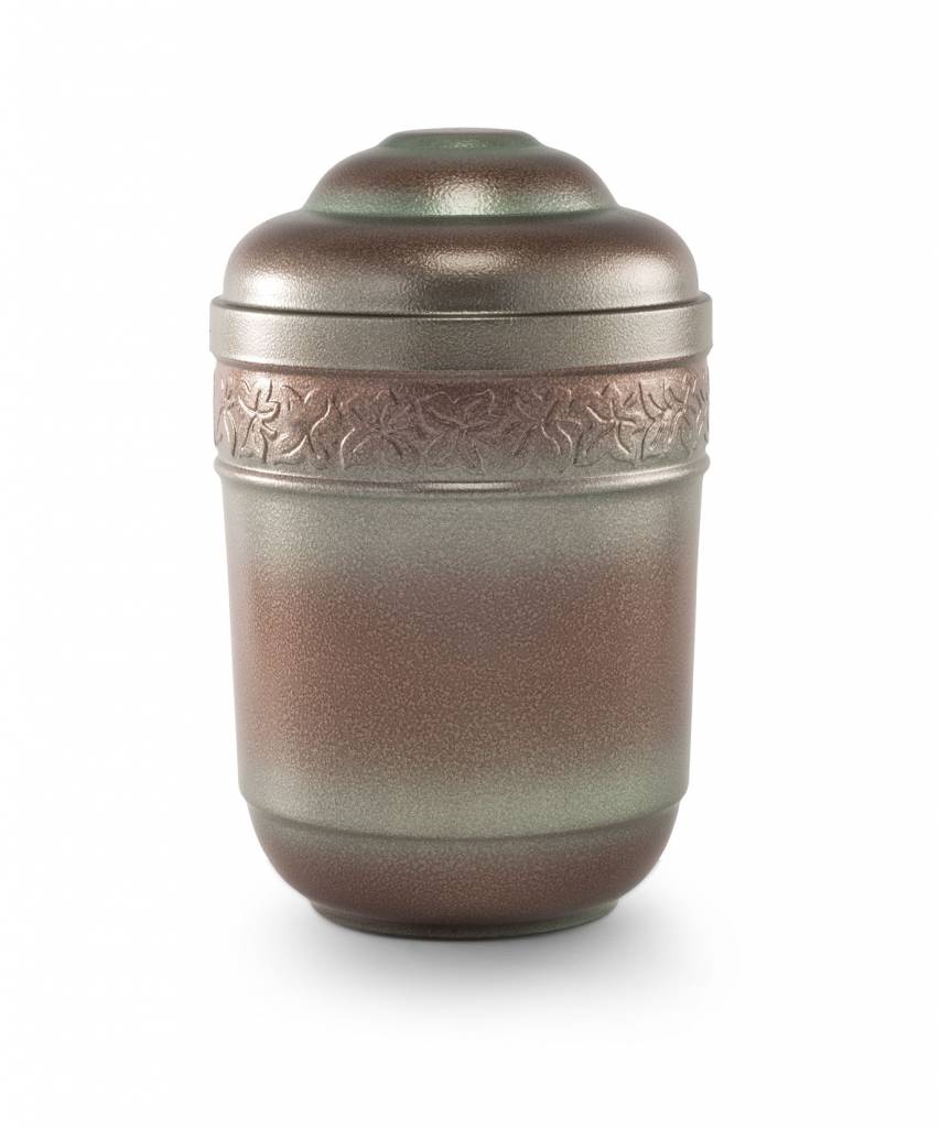  Klimop urn brons gepatineert - staal