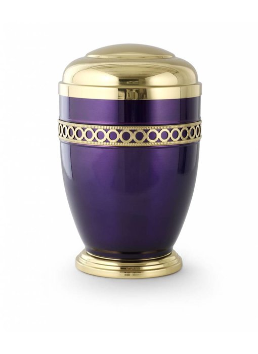 Retro urn violet paars - staal