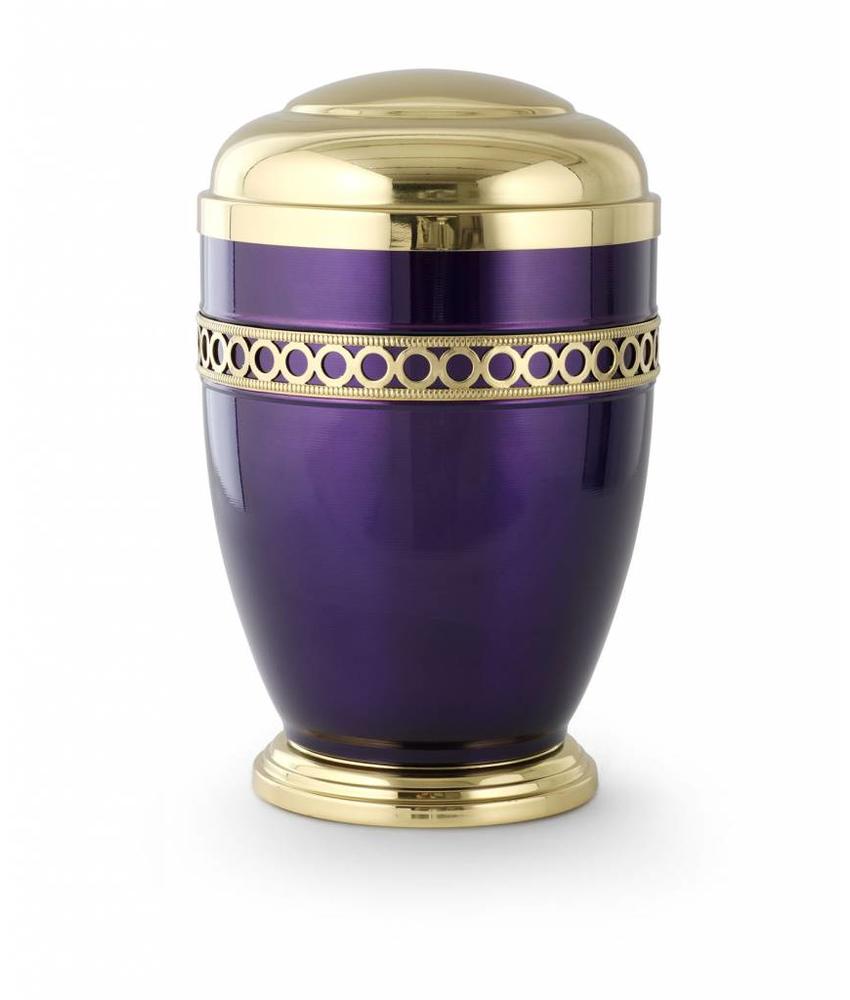 Retro urn violet paars - staal