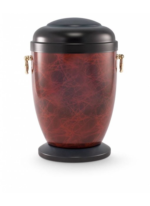 Retro urn houtmotief - staal