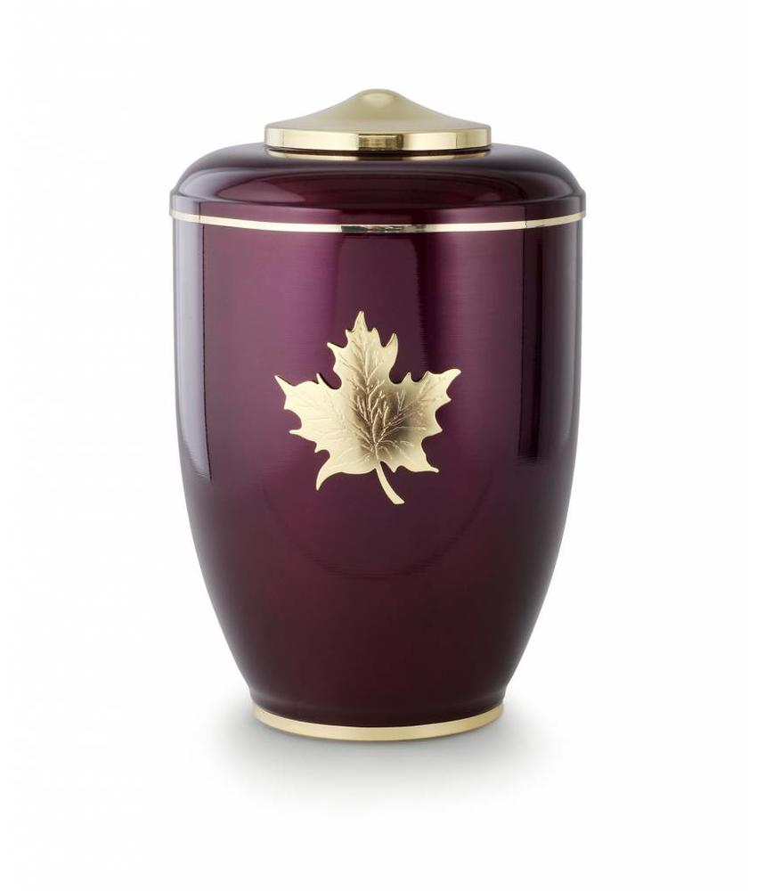 Burgundy esdoorn urn - staal