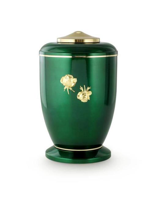 Groen rozen urn - staal