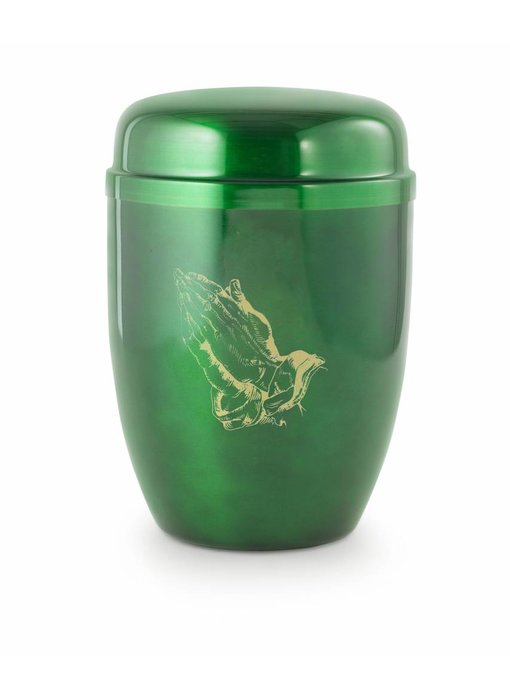 In gebed urn groen - staal