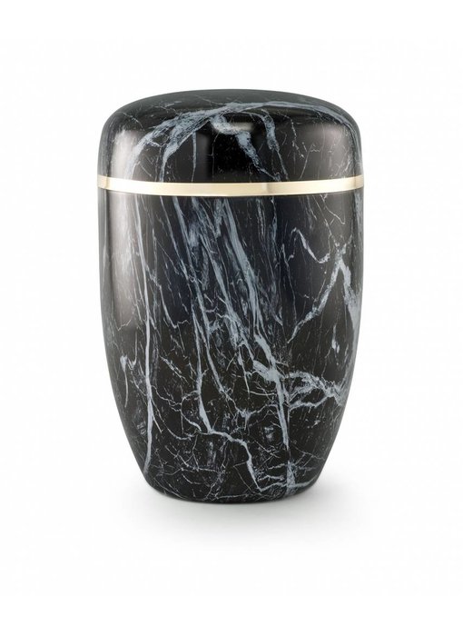 Bokaal urn blauw marmerlook - staal