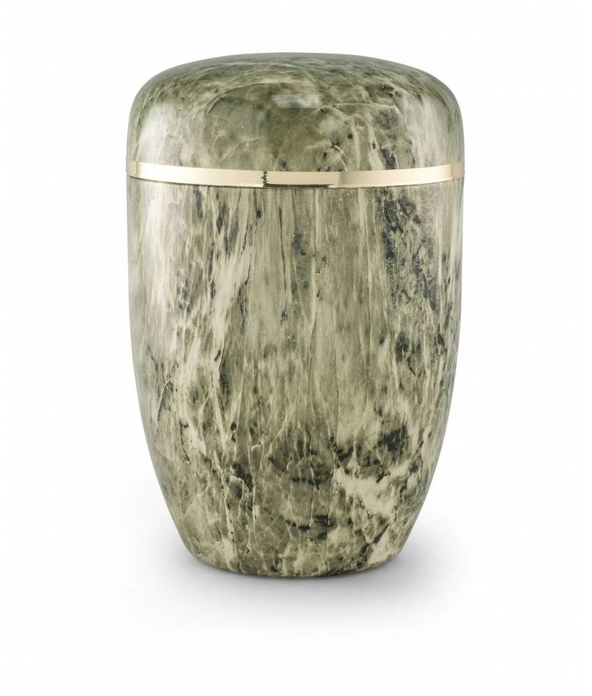 Bokaal urn groen en wit marmerlook - staal