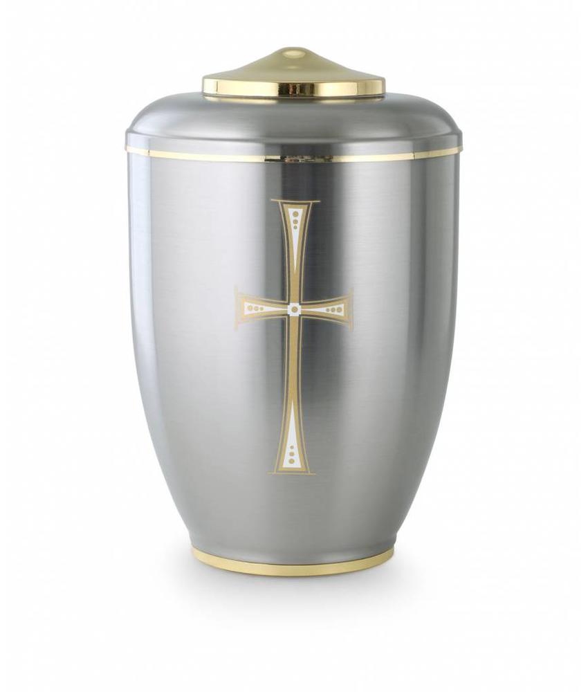 Religie urn kruis - staal