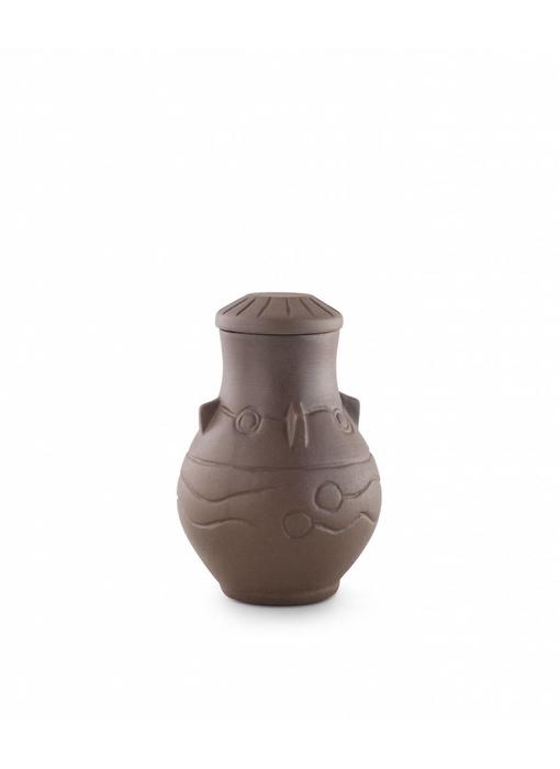 Traditionele urn donker - keramiek