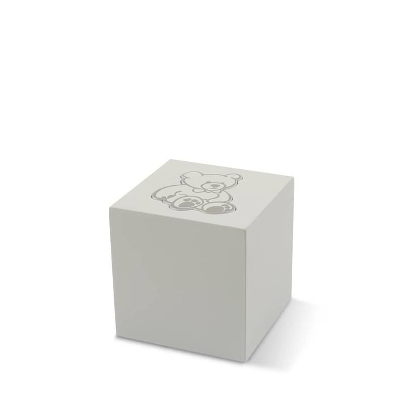 Kinder urn witte beer - aluminium