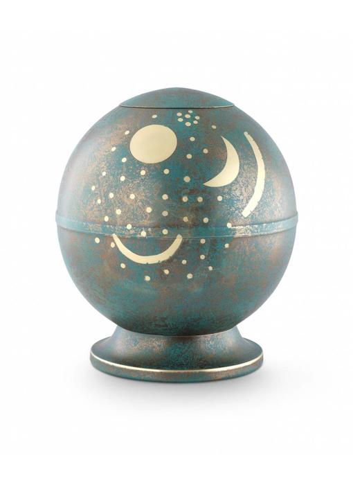 Maan en sterren groen patina - messing