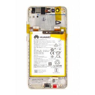 Huawei P10 Lite (Warsaw-L21) LCD Display Modul, Gold, 02351FSN, Incl. Battery  HB366481ECW 3000mAh