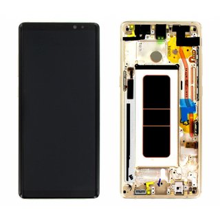 Samsung Galaxy Note8 (N950F) Display + Touch Bildschirm + Rahmen, Gold, GH97-21065D;GH97-21066D