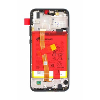 Huawei P20 Lite (ANE-LX1) LCD Display Module + Touch Screen Display + Frame, Zwart, Incl battery, 02351VPR;02351XTY