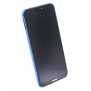 Huawei P20 Lite (ANE-LX1) LCD Display Modul + Touch Bildschirm + Rahmen, Blau, Incl battery, 02351VUV;02351XUA;02352CCK