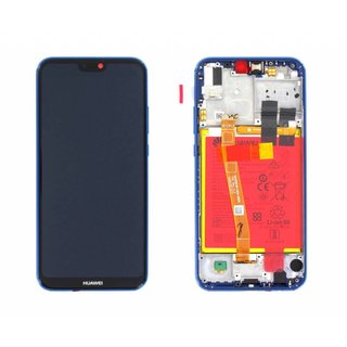 Huawei P20 Lite (ANE-LX1) LCD Display Module + Touch Screen Display + Frame, Blauw, Incl battery, 02351VUV;02351XUA;02352CCK